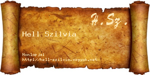 Hell Szilvia névjegykártya