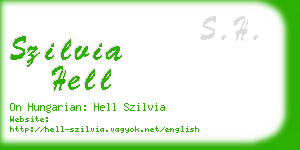 szilvia hell business card